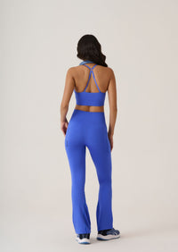 Criss Cross Flare Leggings - Slim Fit - Periwinkle