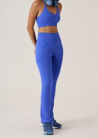 Criss Cross Flare Leggings - Slim Fit - Periwinkle
