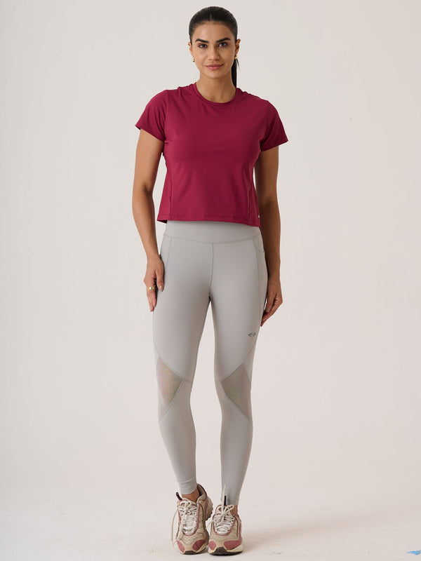 Women High Performance Mesh Tee 
- CherryPlum