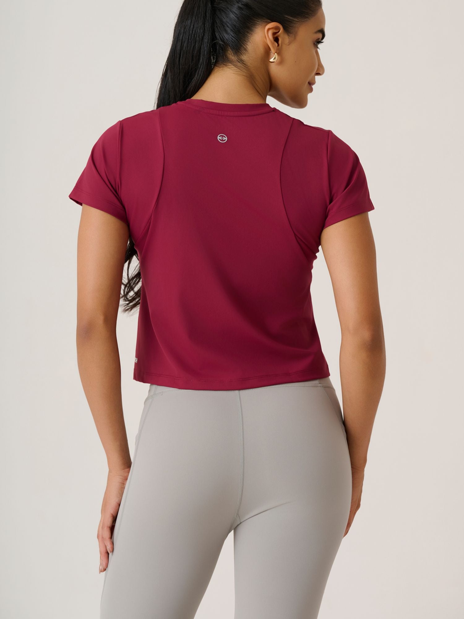 Women High Performance Mesh Tee 
- CherryPlum