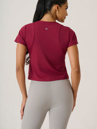 Women High Performance Mesh Tee 
- CherryPlum