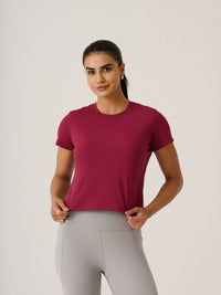 Women High Performance Mesh Tee 
- CherryPlum
