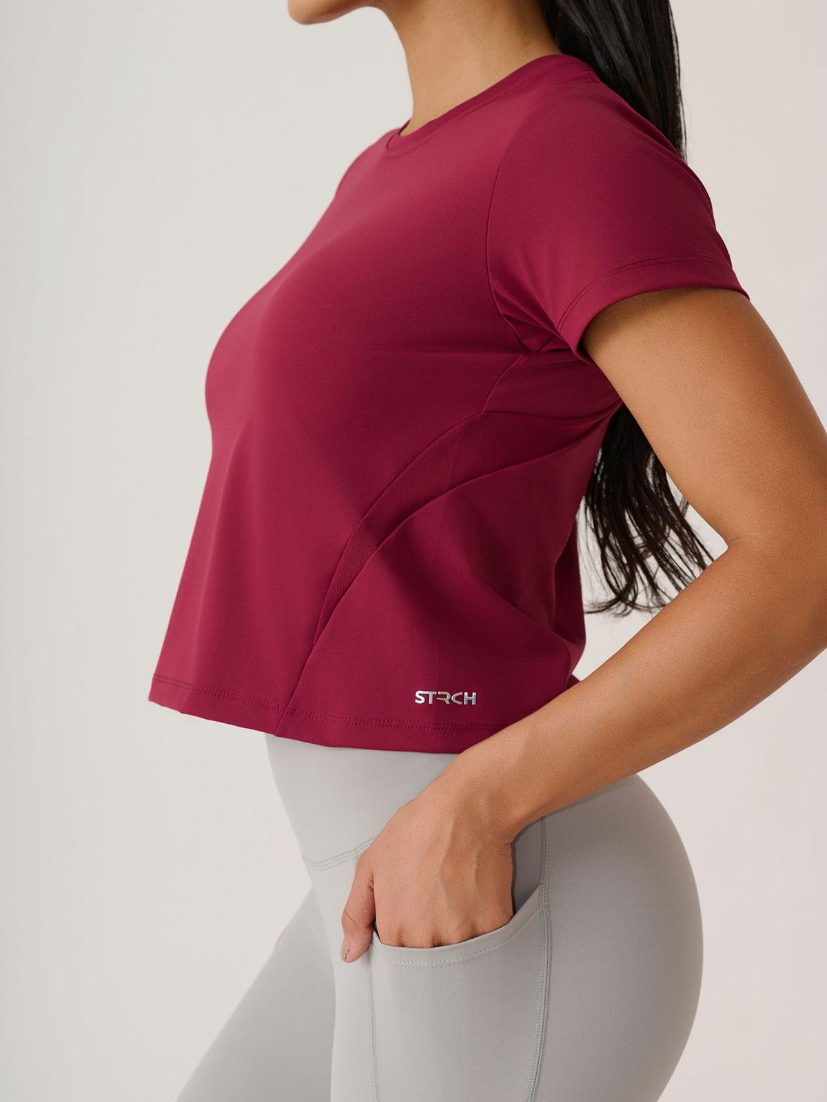 Women High Performance Mesh Tee 
- CherryPlum