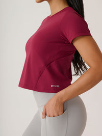 Women High Performance Mesh Tee 
- CherryPlum