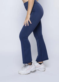 Gym Flare Pants - Navy Blue
