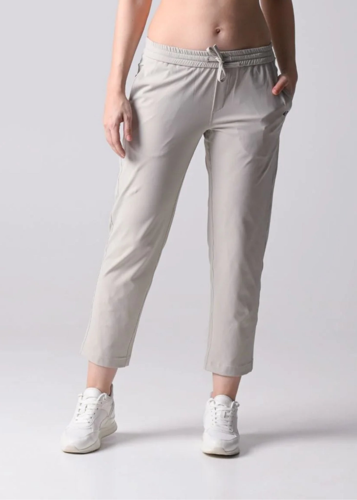 Women Gym Straight Pants - White