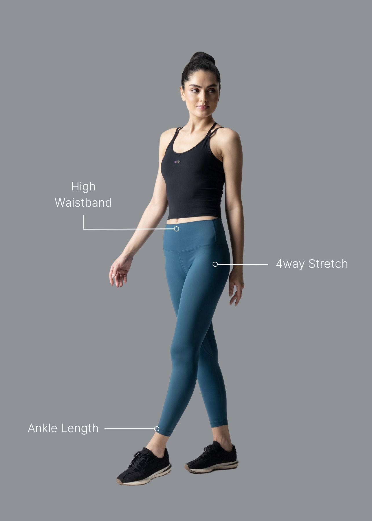 Women Slim Fit Leggings - Indigo Dye - 3