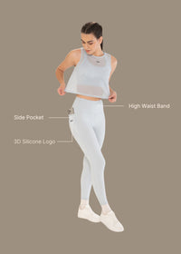StrchFlex Power soft Leggings - Powder Blue - 3