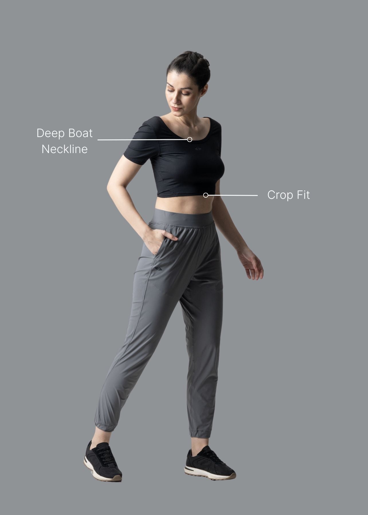 Everyday basic crop top - Black - 3