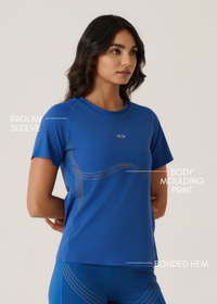 High Performance Bonded Tee-Dodger Blue