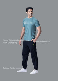 Men Athletic Active Joggers Black - 2