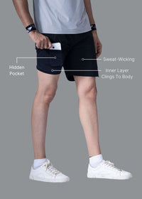 ProStrch Liner Training Shorts - Black - 2