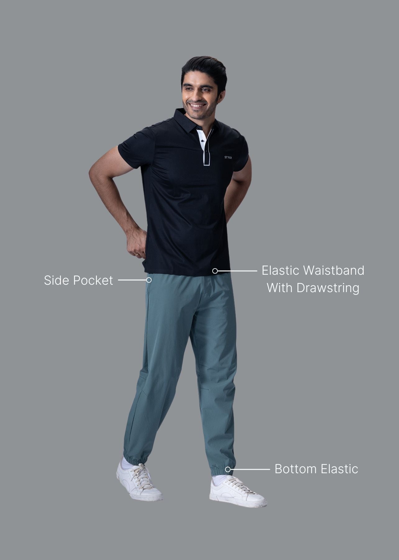 Men Athletic Active Joggers Pine - 2