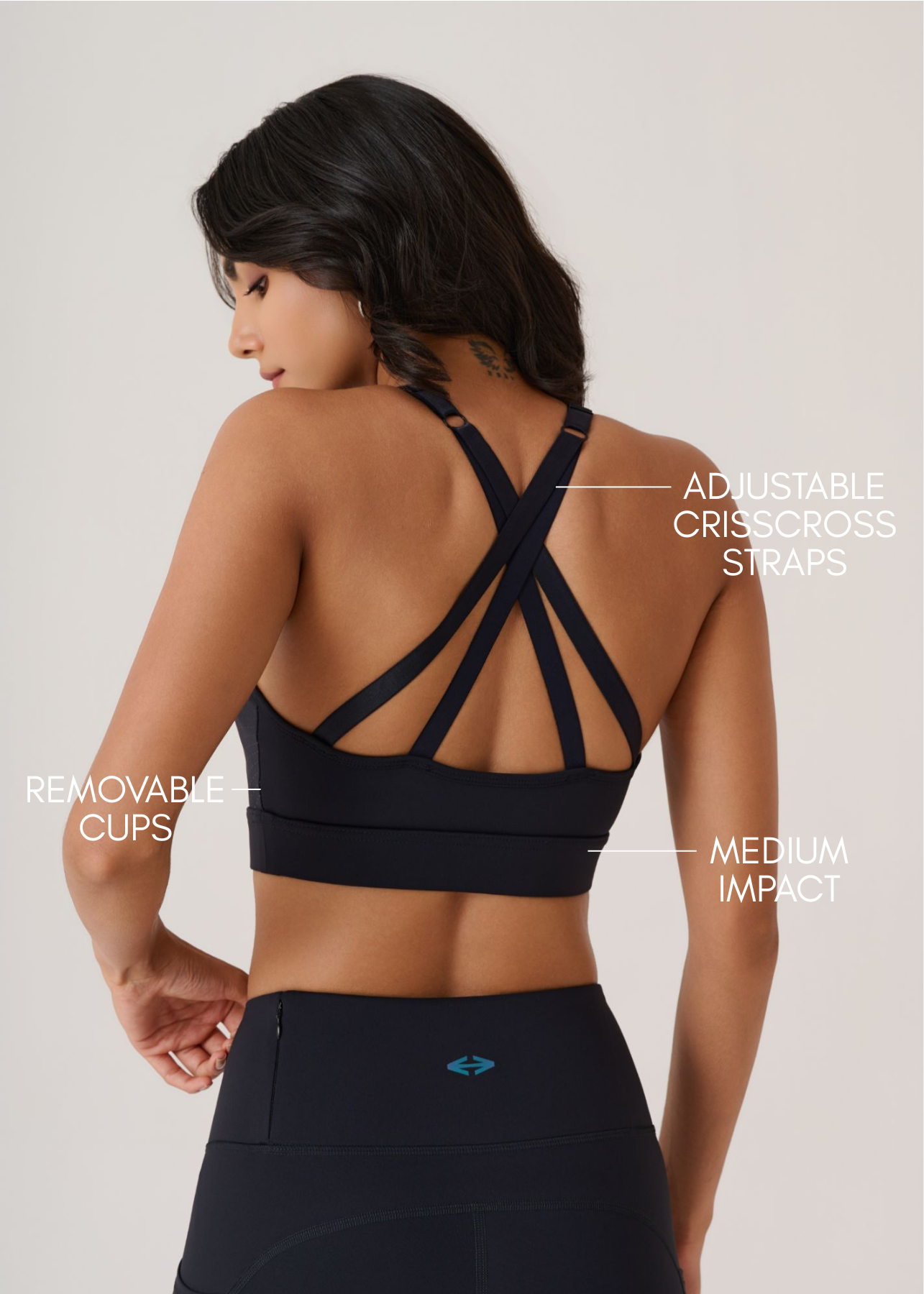 Power Yoga-Edit Sports Bra-Black