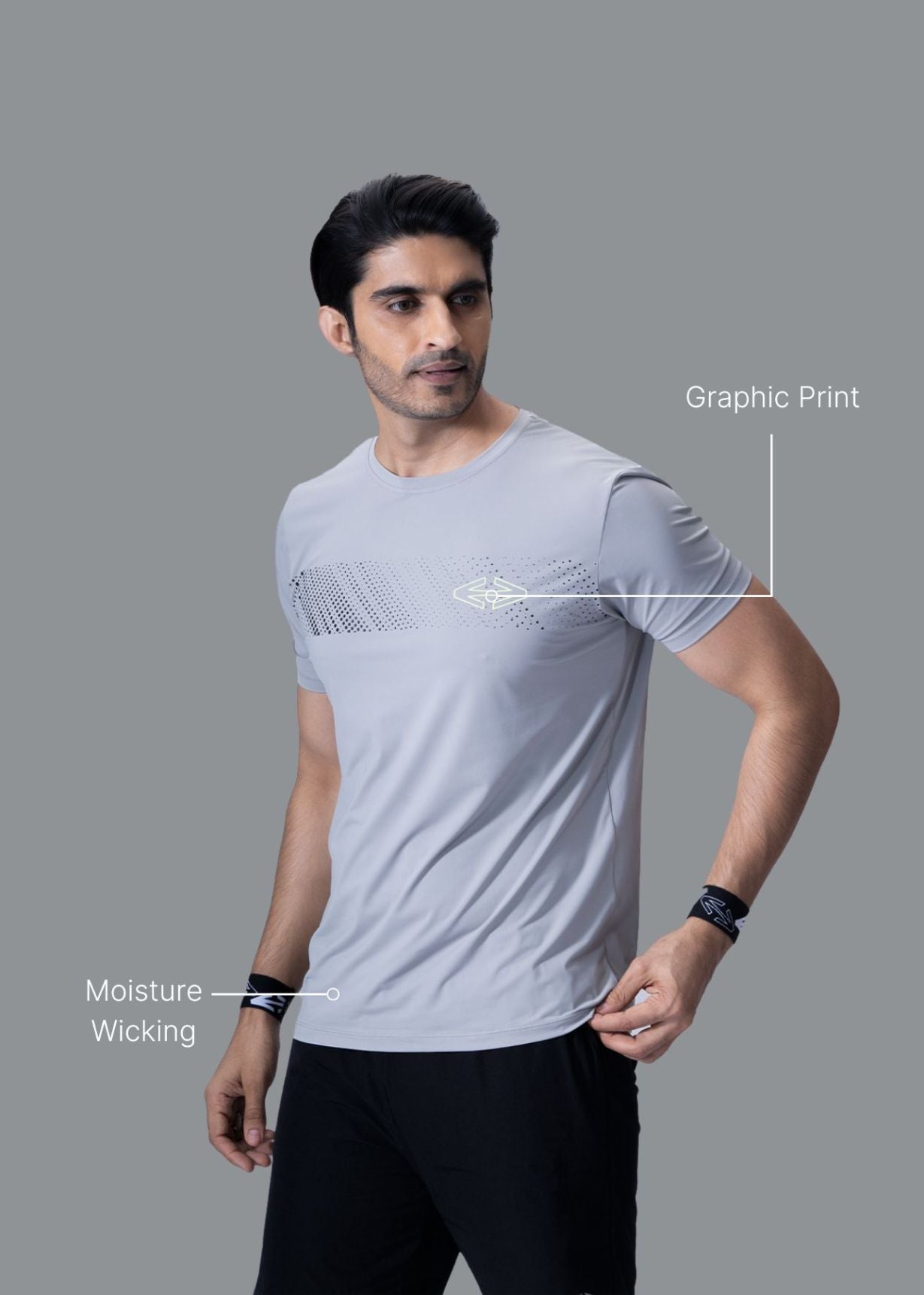 Men Slim Fit Tshirt Grey - 2