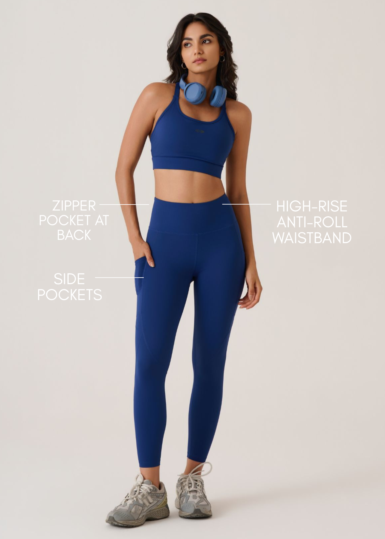 Reflective CoreActive Leggings- Slim Fit - Navy