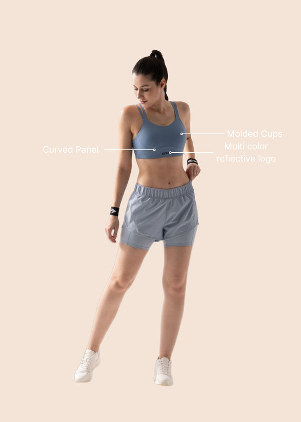 Low Impact medium coverage sports bra - Glacier Lake - 3