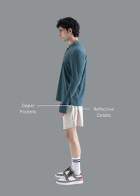 Men Quick Dry Workout Shorts Oatmeal - 2