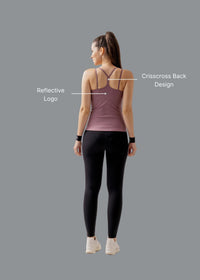 StrchFlex padded Tank top - Dusky Rose - 2