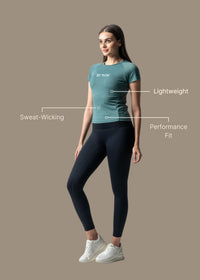 Women Running T Shirt - Pine - 3