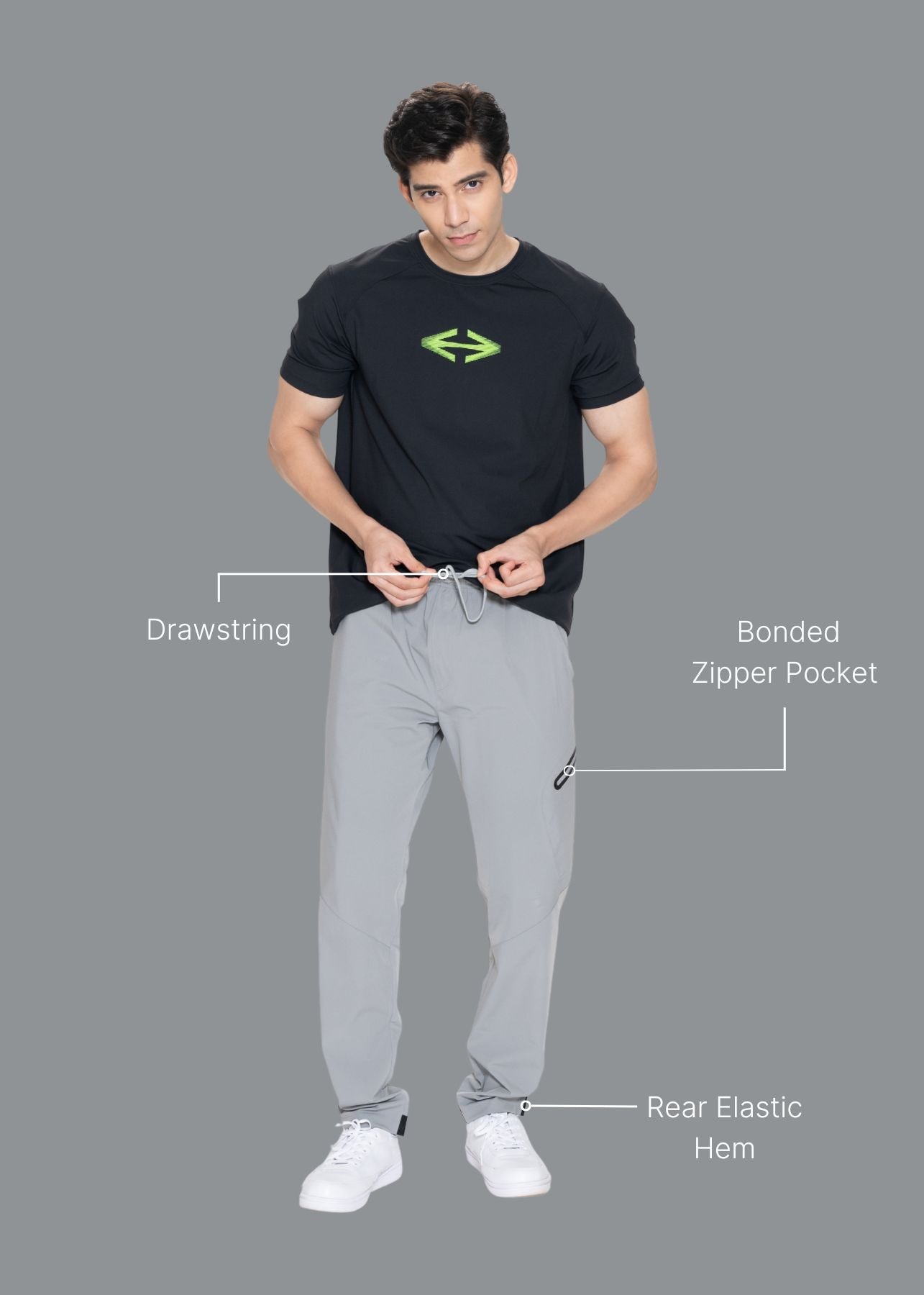Men Flex Track Pant Grey - 2