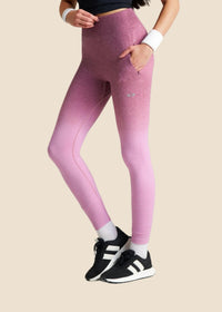 Women Seamless Ombre Leggings - Hawthorn Rose - 1