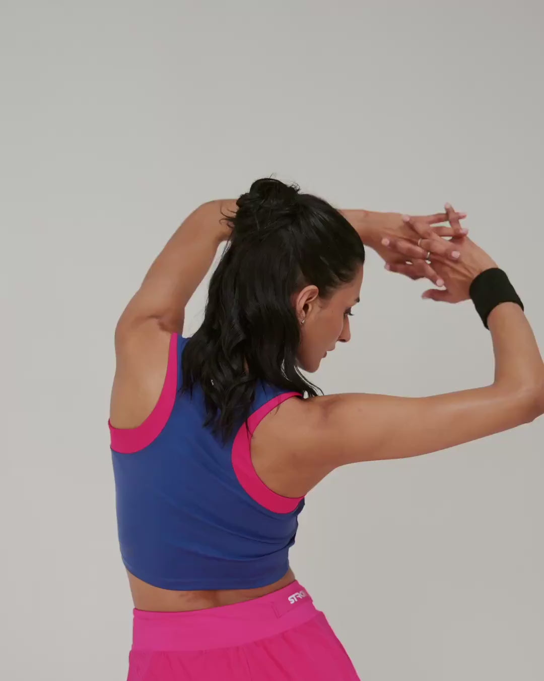 Power Training Sports Bra - Navy Blue video