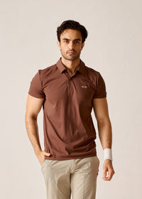 Ultimate Active Polo - Mocha Brown