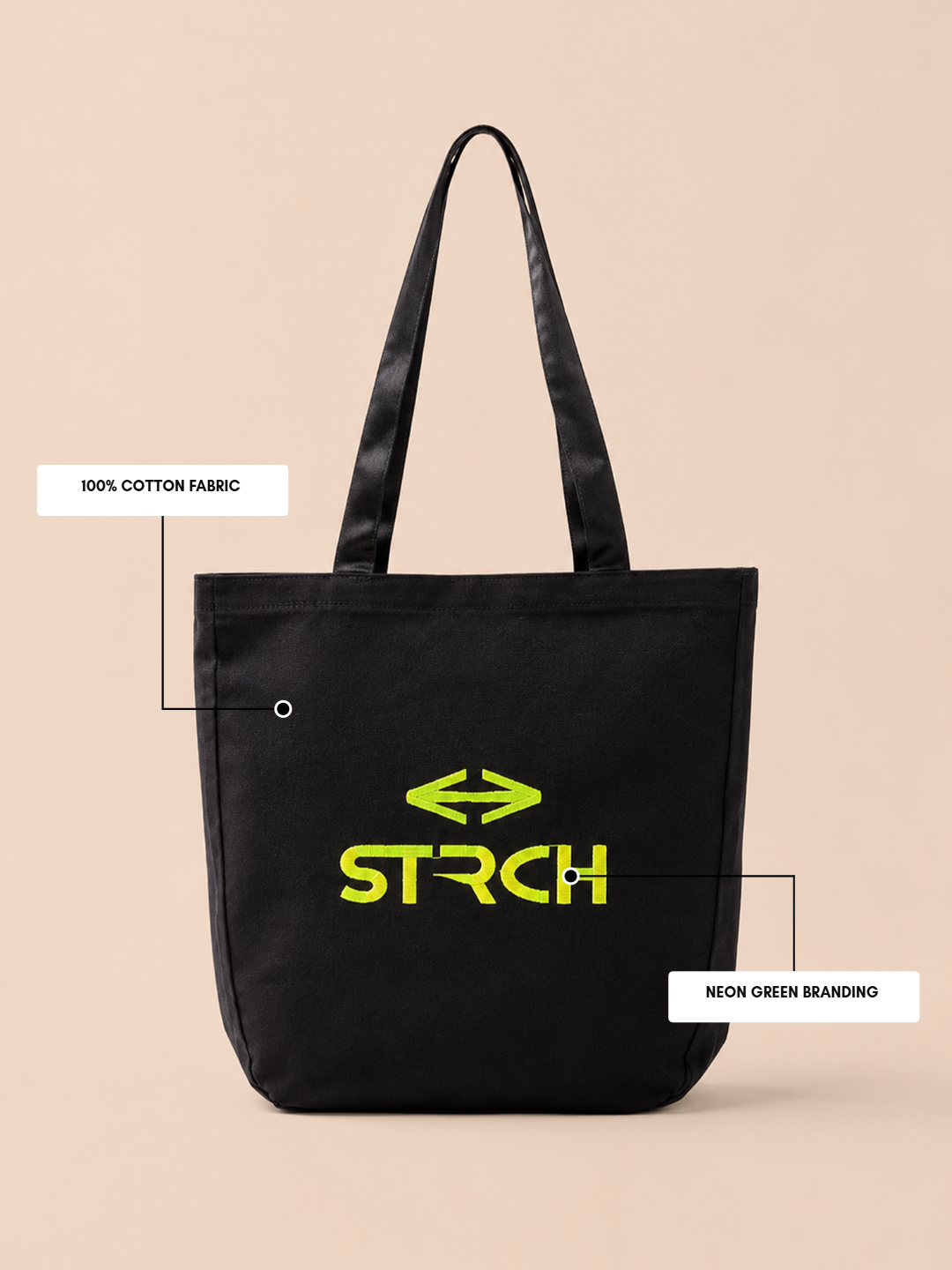 STRCH Momentum Tote - Black