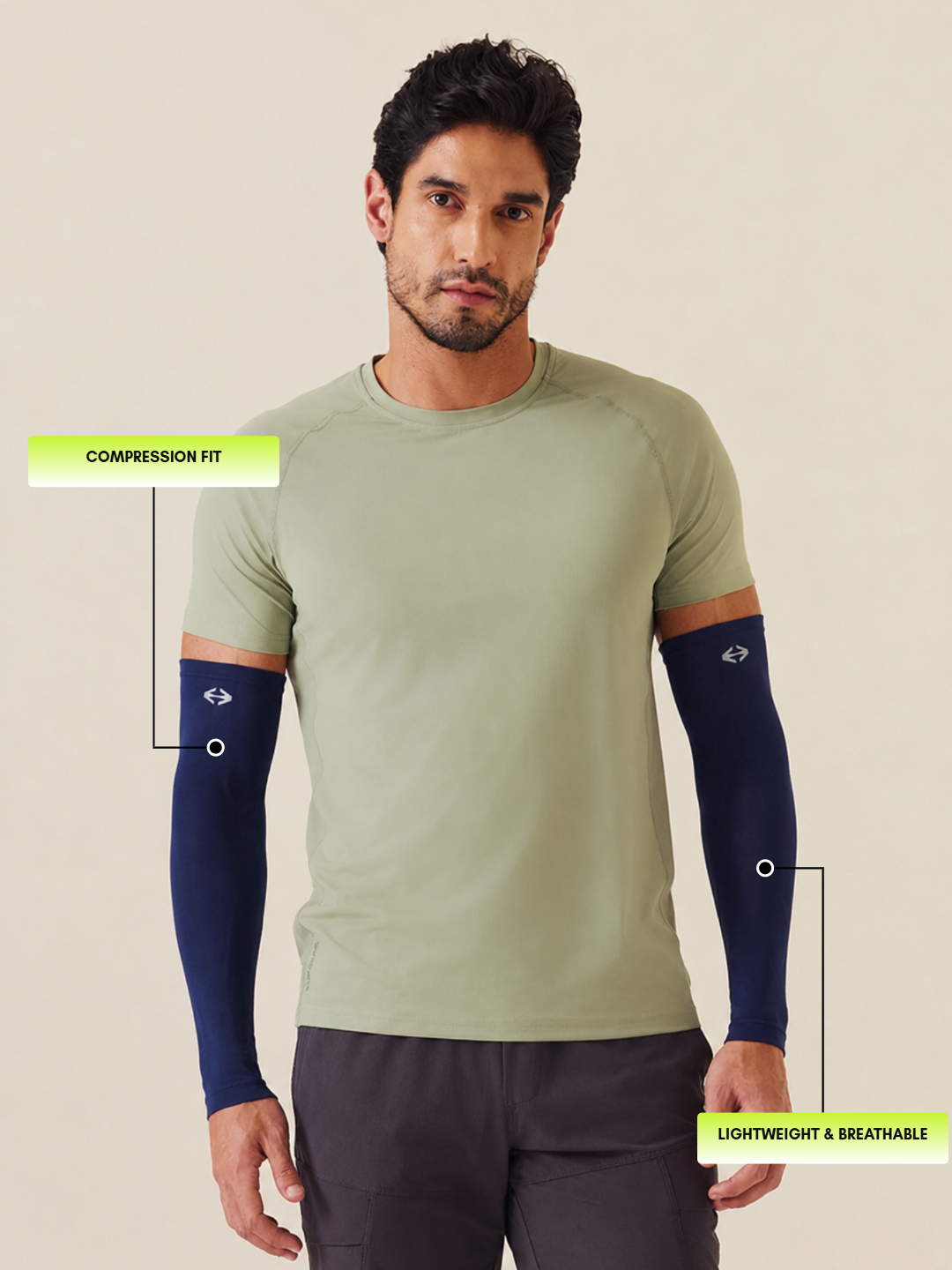 STRCH Arm Sleeves Protection - Navy