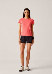 High Performance Strappy Back Tee - Georgia Peach - 1