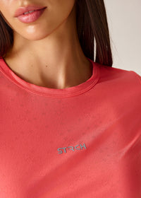 High Performance Strappy Back Tee - Georgia Peach - 2