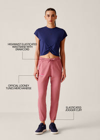 Bugs Bunny High waisted Joggers - Rose Pink - 3