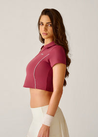 PlayCore Polo Tee - Dusty Rose - 1