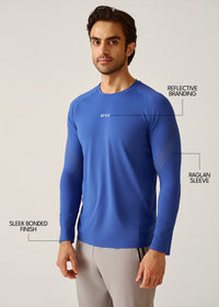 Full sleeve High Performance Tee Shirt - Dodger Blue - 3