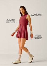 PlayCore Tennis Dress - Dusty Rose - 3