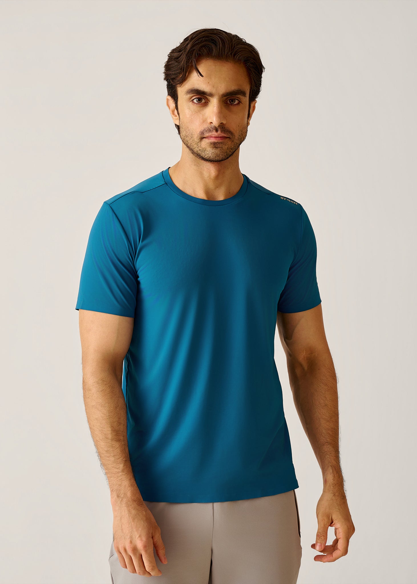STRCHFLEX Active Core Tee Shirt - Teal Blue - 1