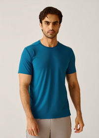 STRCHFLEX Active Core Tee Shirt - Teal Blue - 1