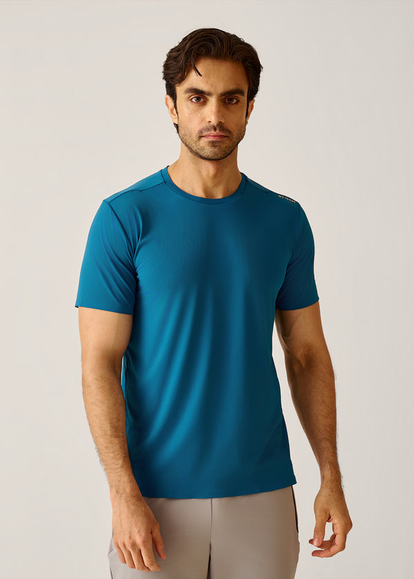 STRCHFLEX Active Core Tee Shirt - Teal Blue - 1