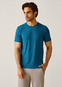 STRCHFLEX Active Core Tee Shirt - Teal Blue - 2