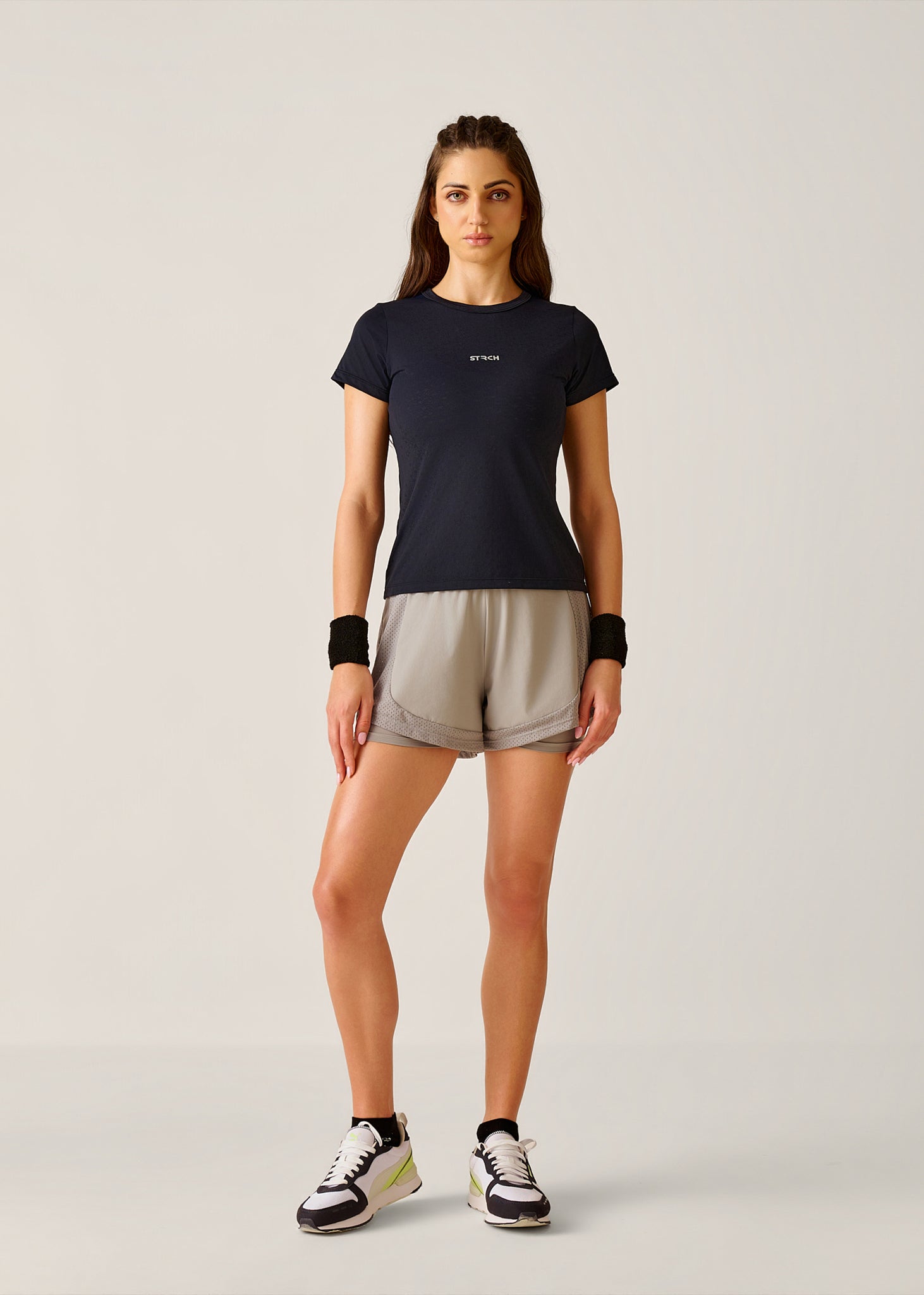 High Performance Strappy Back Tee - Jet Black - 1