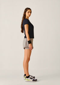 High Performance Strappy Back Tee - Jet Black - 5