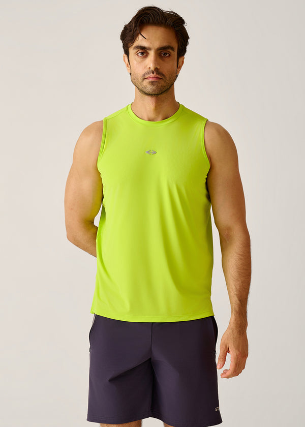 Regular fit Performance Tank - Neon Green - 1