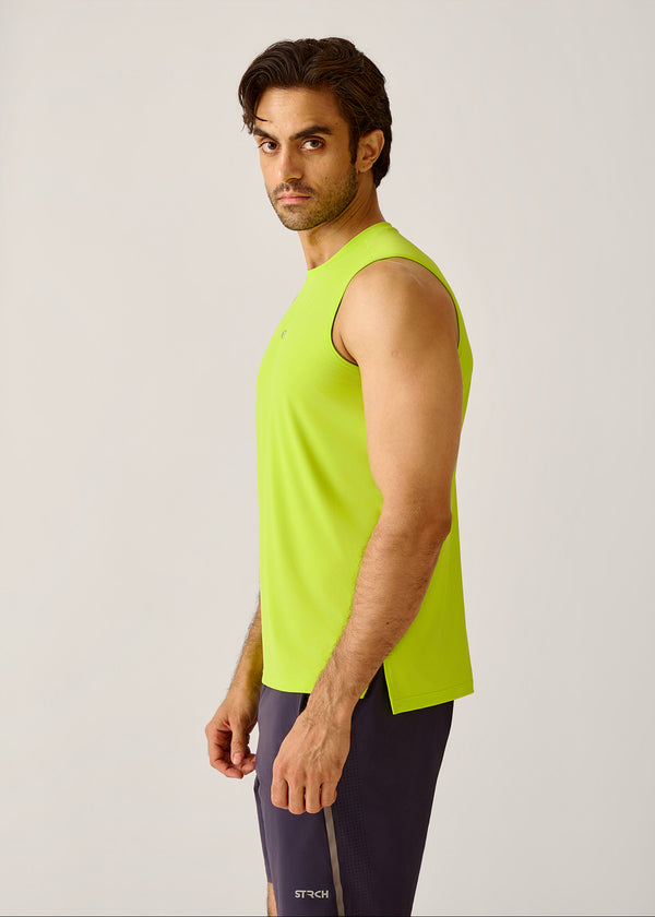 Regular fit Performance Tank - Neon Green - 4
