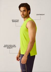 Regular fit Performance Tank - Neon Green - 3