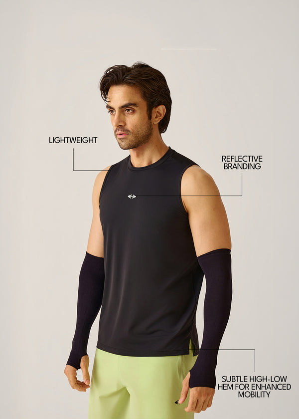 Regular fit Performance Tank - Jet Black - 3