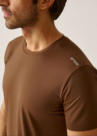 STRCHFLEX Active Core Tee Shirt - Mocha Brown - 2