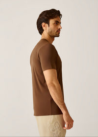 STRCHFLEX Active Core Tee Shirt - Mocha Brown - 5