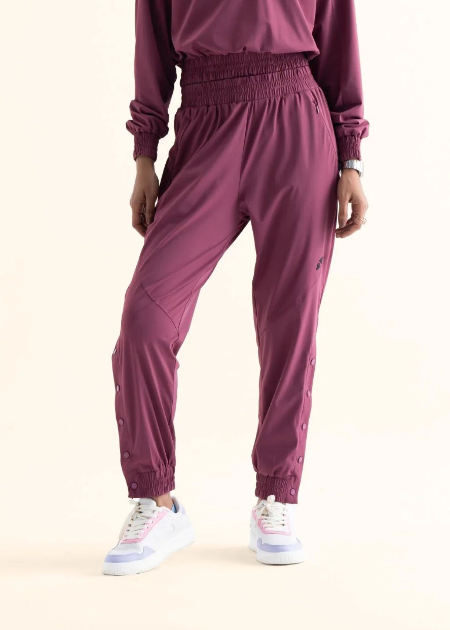 Play Core Snap Botton Track Pants - Hawthorn Rose