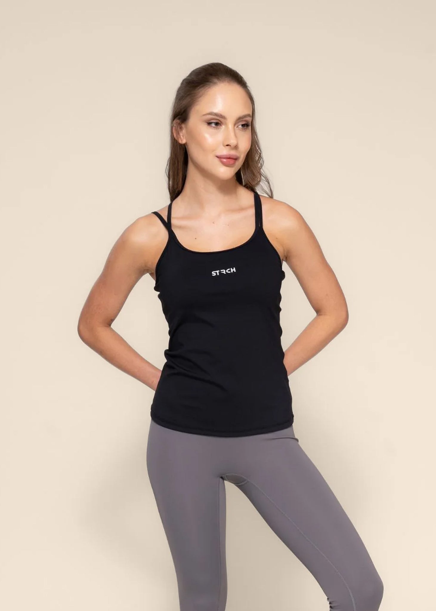 StrchFlex padded Tank top - Black - 1